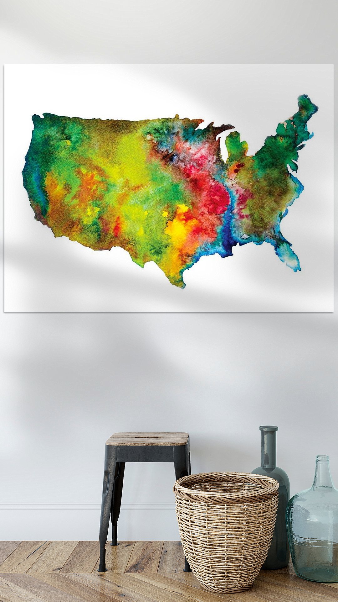 USA Abstract landkaart